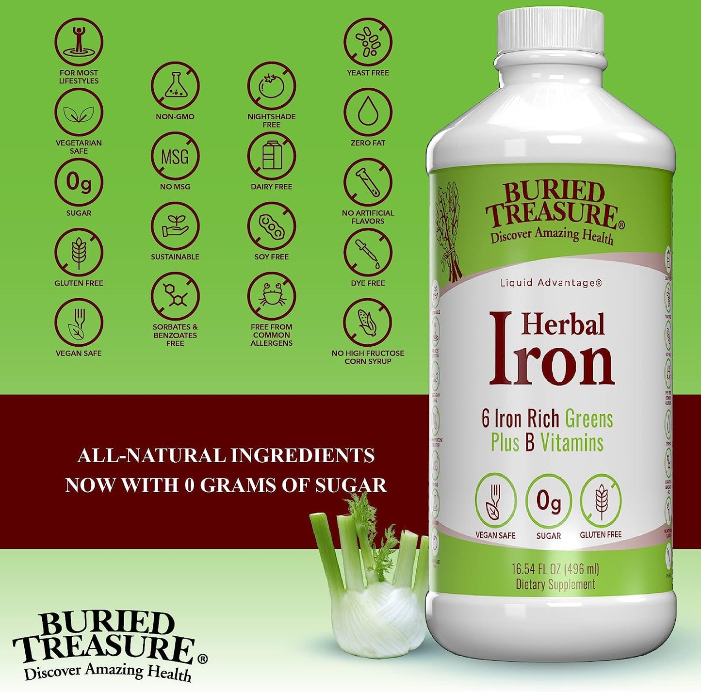 Herbal Iron Supplement Promotes Blood Building & Healthy Iron Levels for Women & Men
