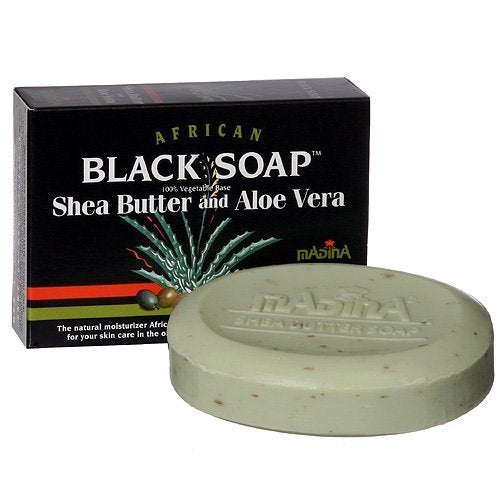 African Black Soap With Shea Butter & Aloe Vera by Madina