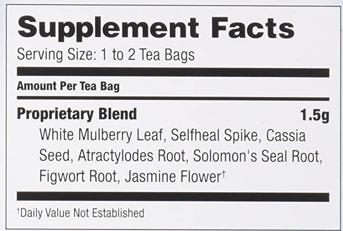 Bravo Tea Sugar Level Management Caffeine Free 20 Tea Bags
