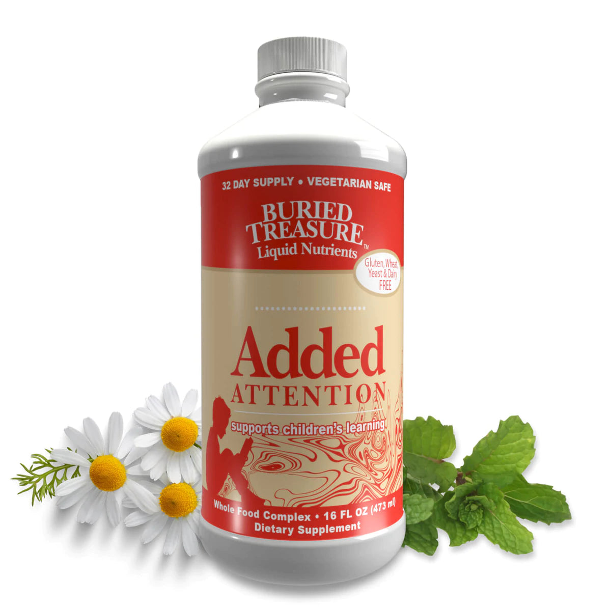 Added Attention Children's Learning and Focus Support with GABA DHA Vitamin B and Herbal Blend