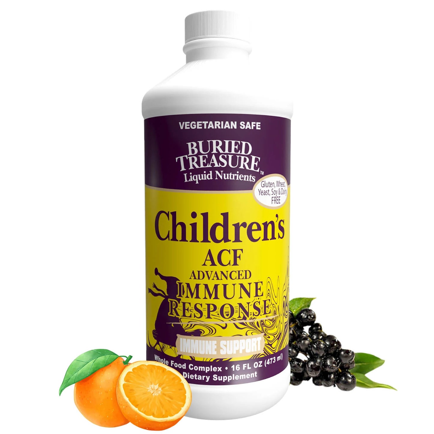 Children's ACF Advanced Immune Response Rapid Immune Support Herbal Blend with Vitamin C, Elderberry, Enchinacea